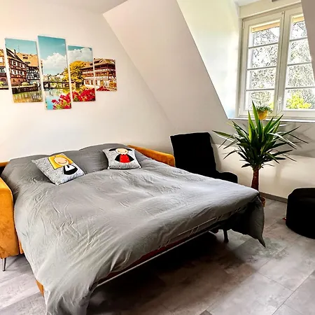 Duplex Hyper Centre Neuf Calme Parking 아파트 헤게나우